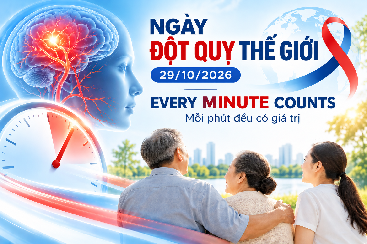Ngày Đột quỵ Thế giới 29/10: Đừng để sự chậm trễ đánh mất cơ hội sống